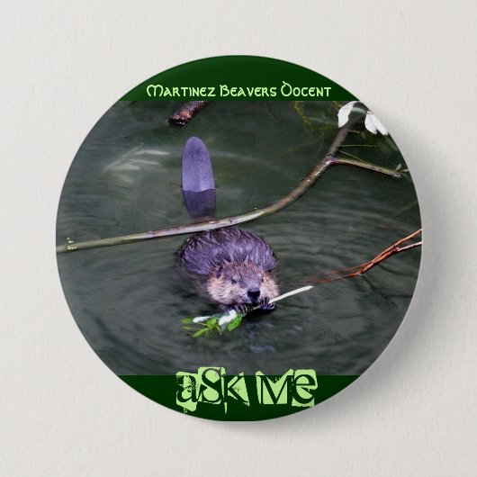 Badge Rond 7,6 Cm Martinez Beavers le docent,… - Customisé (Devant)