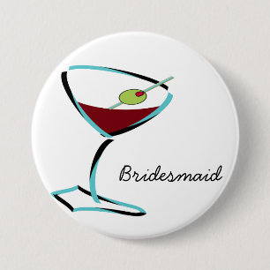 Badge Rond 7,6 Cm martini aqua funky
