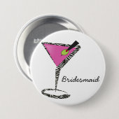 Badge Rond 7,6 Cm martini chaud (Devant & derrière)