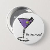 Badge Rond 7,6 Cm martini chic violet (Devant & derrière)