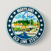 Badge Rond 7,6 Cm Maryland (Devant)