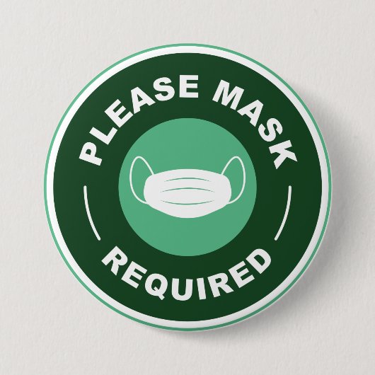 Badge Rond 7,6 Cm Masque requis (Devant)