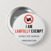 Badge Rond 7,6 Cm Masque Visage - Insigne Excepté (Devant & derrière)