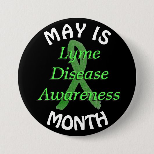 Badge Rond 7,6 Cm May is Lyme Disease Awareness Month Button (Devant)
