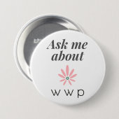 Badge Rond 7,6 Cm Me demander à propos du bouton WWP (Devant & derrière)