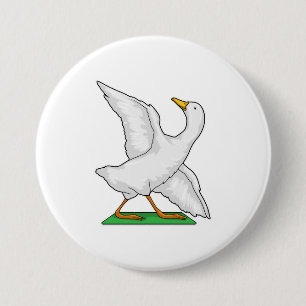 Badge Rond 7,6 Cm Méditation de yoga de canard Fitness