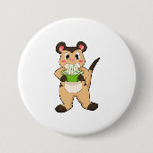 Badge Rond 7,6 Cm Meerkat (Devant)