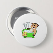 Badge Rond 7,6 Cm Meerkat à la baignade dans la baignoire (Devant & derrière)