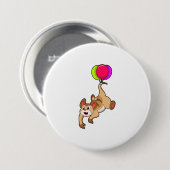 Badge Rond 7,6 Cm Meerkat avec ballon (Devant & derrière)
