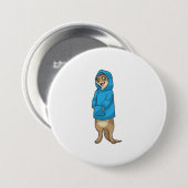 Badge Rond 7,6 Cm Meerkat avec Sweat - shirt à capuche (Devant & derrière)