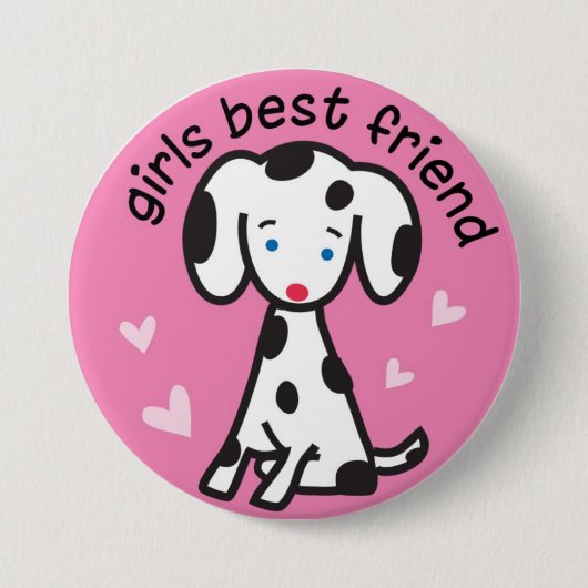 Badge Rond 7,6 Cm meilleur ami de filles (Devant)
