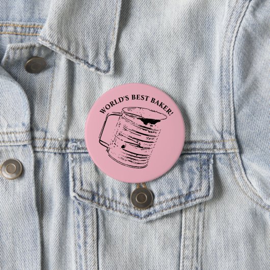 Badge Rond 7,6 Cm Meilleur boulanger pour les meilleurs marchés (En situation)
