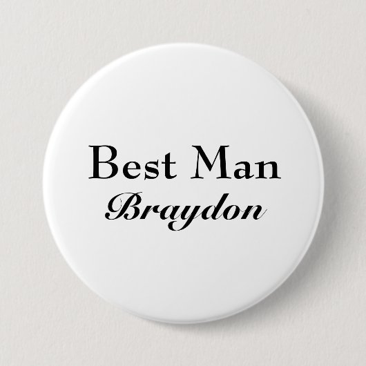 Badge Rond 7,6 Cm Meilleur bouton chic d'homme (Devant)