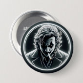 Badge Rond 7,6 Cm meilleur Joker avec blanc modèle 2 bouton (Devant & derrière)