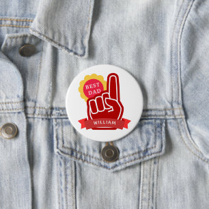 Badge Rond 7,6 Cm Meilleur Papa de la Fête des Pères Anniversaire N°