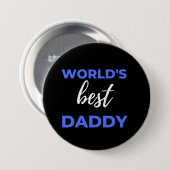 Badge Rond 7,6 Cm Meilleur papa du monde (Devant & derrière)