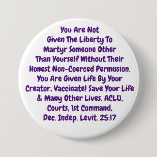 Badge Rond 7,6 Cm Meilleur raisonnement pour tous pour vacciner !