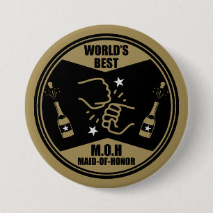 Badge Rond 7,6 Cm Meilleure femme d'honneur du monde