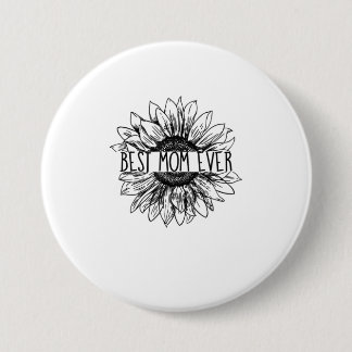 Badge Rond 7,6 Cm Meilleure maman jamais Sunflower TShirt