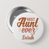 Badge Rond 7,6 Cm Meilleure tante jamais (Devant & derrière)