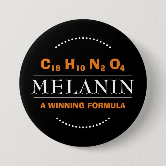 Badge Rond 7,6 Cm MELANIN Formule gagnante (Devant)