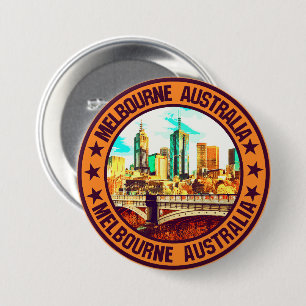 Badge Rond 7,6 Cm Melbourne