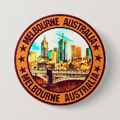 Badge Rond 7,6 Cm Melbourne (Devant)
