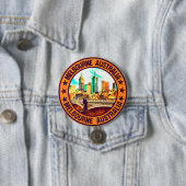 Badge Rond 7,6 Cm Melbourne (En situation)
