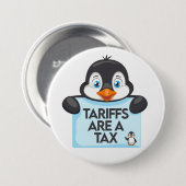 Badge Rond 7,6 Cm Mème politique amusant tarif Penguin (Devant & derrière)