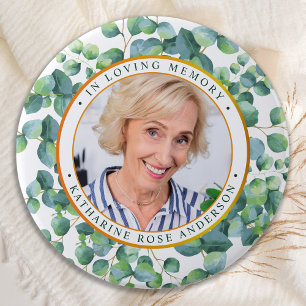 Badge Rond 7,6 Cm Mémorial funéraire de photo moderne Eucalyptus Gol