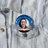 Badge Rond 7,6 Cm Mémorial pour toujours dans nos coeurs (En situation)