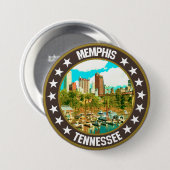 Badge Rond 7,6 Cm Memphis (Devant & derrière)