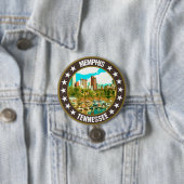 Badge Rond 7,6 Cm Memphis (En situation)