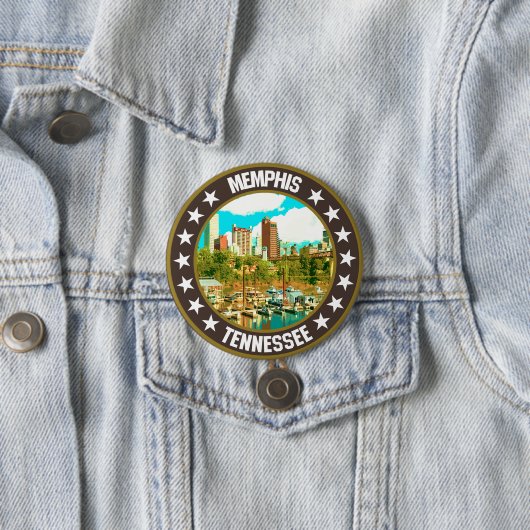 Badge Rond 7,6 Cm Memphis (En situation)