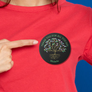 Badge Rond 7,6 Cm Merci de l'arbre de vie pour tout ce que vous appr