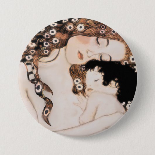 Badge Rond 7,6 Cm Mère et enfant Gustav Klimt (Devant)