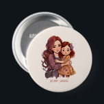 Badge Rond 7,6 Cm Mère et fille parkly personnalisée<br><div class="desc">Cette mère et cette fille élégantes et dynamiques peuvent être personnalisées en ajoutant votre nom ou la personne qui recevra le cadeau. C'est un cadeau parfait pour votre mère,  votre fille ou votre ami pour leur anniversaire,  la fête des mères ou toute autre occasion.</div>