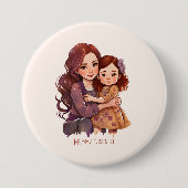 Badge Rond 7,6 Cm Mère et fille parkly personnalisée (Devant)