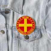 Badge Rond 7,6 Cm Messine (En situation)