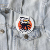 Badge Rond 7,6 Cm Miami Beach, Floride (En situation)