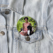Badge Rond 7,6 Cm Michele et Bo Obama (En situation)