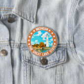 Badge Rond 7,6 Cm Michigan (En situation)