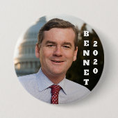 Badge Rond 7,6 Cm Mike Bennet Portait 2020 (Devant)