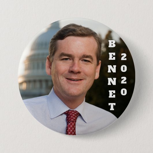 Badge Rond 7,6 Cm Mike Bennet Portait 2020 (Devant)