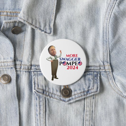 Badge Rond 7,6 Cm Mike Pompeo 2024 (En situation)
