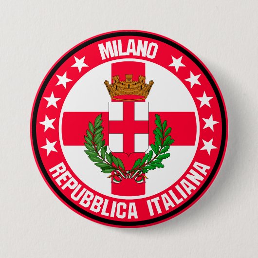 Badge Rond 7,6 Cm Milano (Devant)