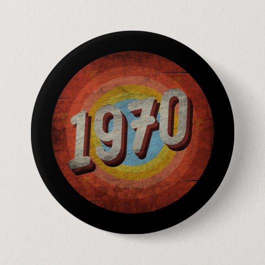 Badge Rond 7,6 Cm millésime 1970 (Devant)