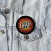 Badge Rond 7,6 Cm millésime 1970 (En situation)