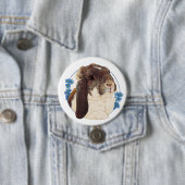 Badge Rond 7,6 Cm Milly Moo Bunny (En situation)