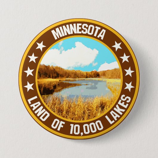 Badge Rond 7,6 Cm Minnesota (Devant)